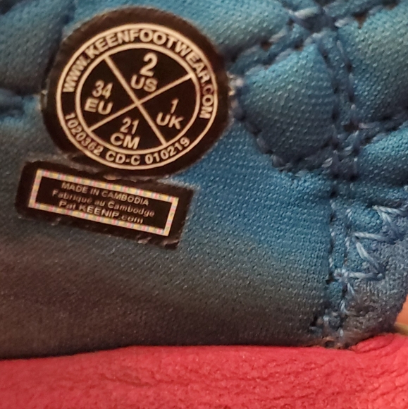 Keen Newport sandals turquoise pink kids sz us2 - Picture 2 of 7